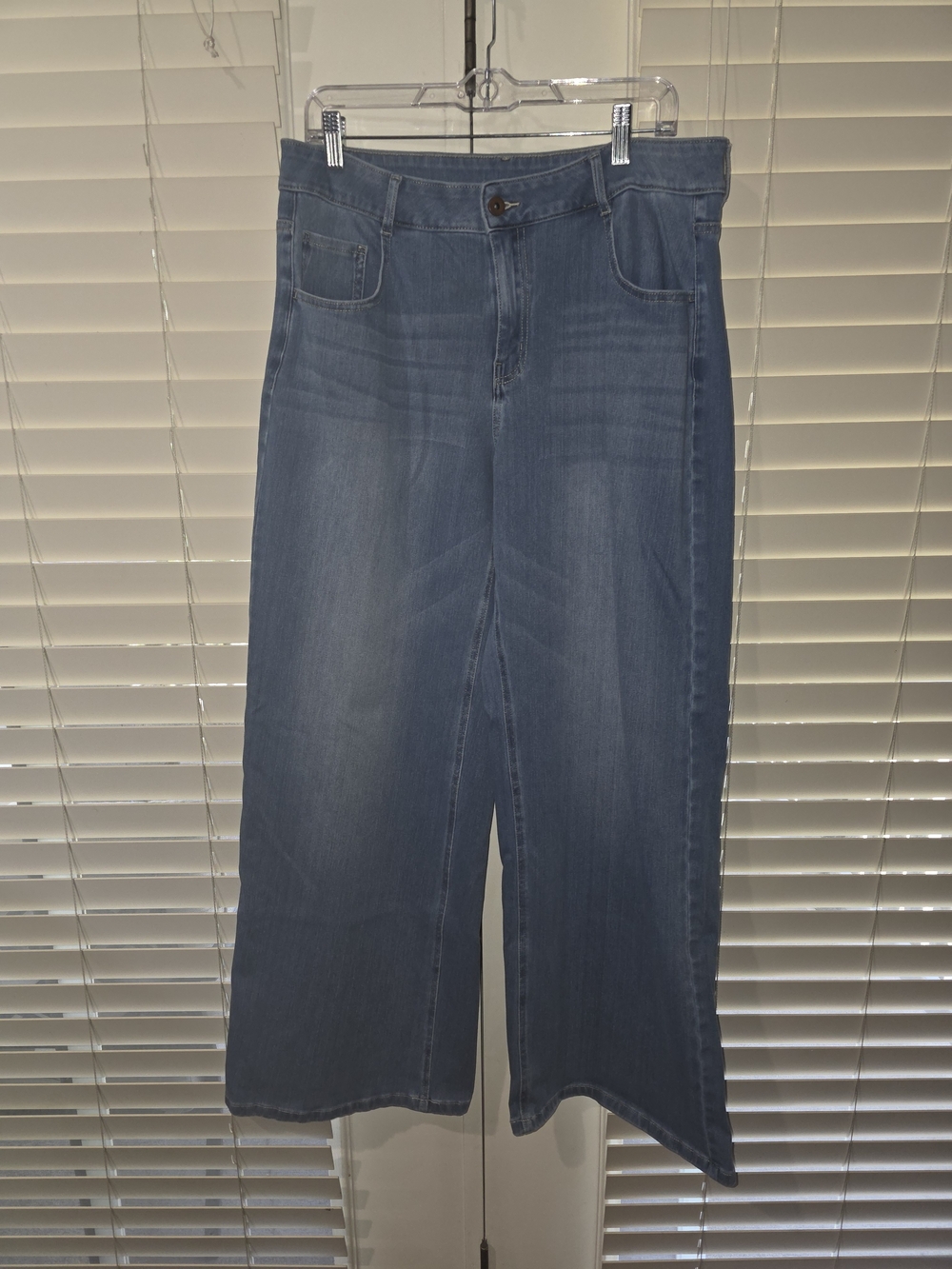 HALARA Women's Wide-Leg Light Blue Denim Jeans Size Xl Tall